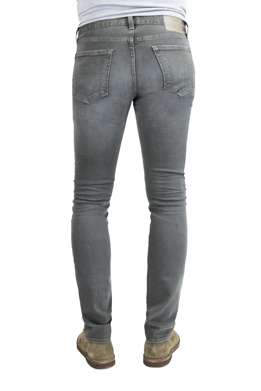 Back of S.M.N Studio's Hunter in Ashton Men's Jeans - Slim Comfort Stretch Denim in grey