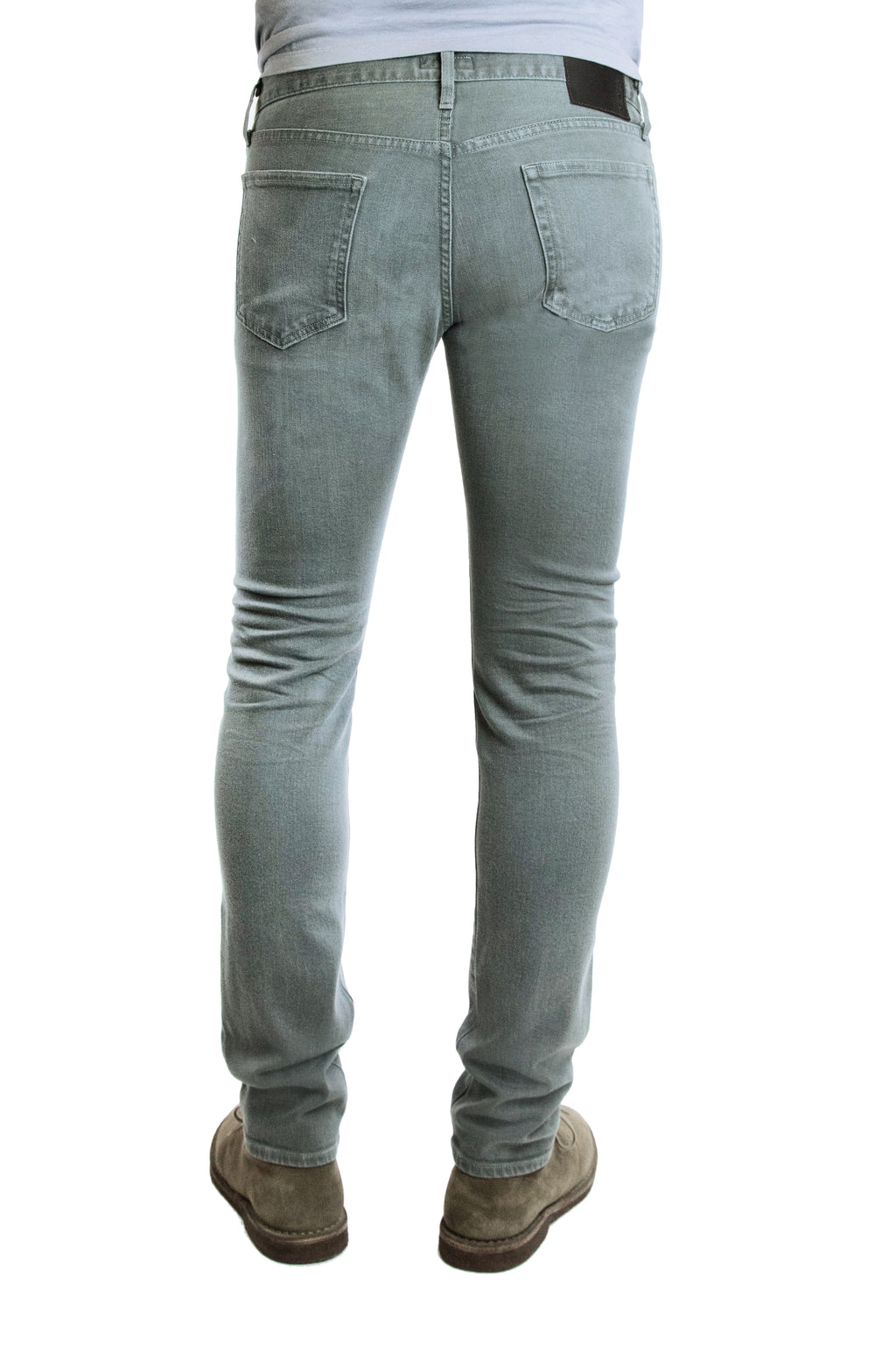 Finn in Jaden | Men's Tapered Slim Washed Sage Jeans | S.M.N Studio