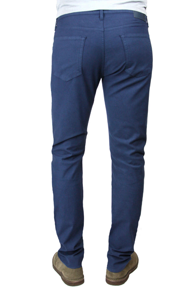Back of S.M.N Studio's Hunter in Royal Blue Men's Jeans - Slim Royal blue comfort stretch twill jeans