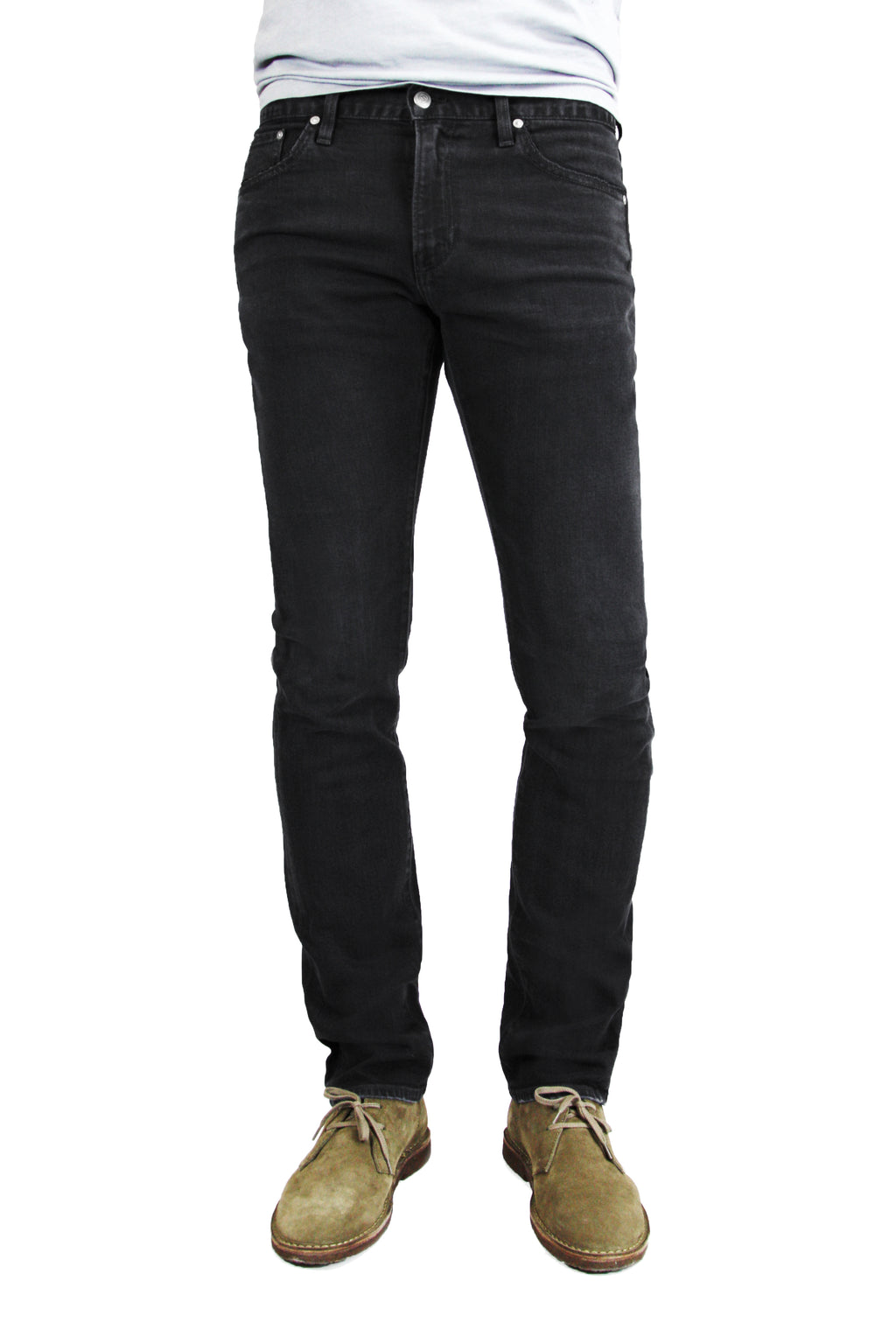 Finn in Black Rock | Men's Tapered Slim Black Jean | S.M.N