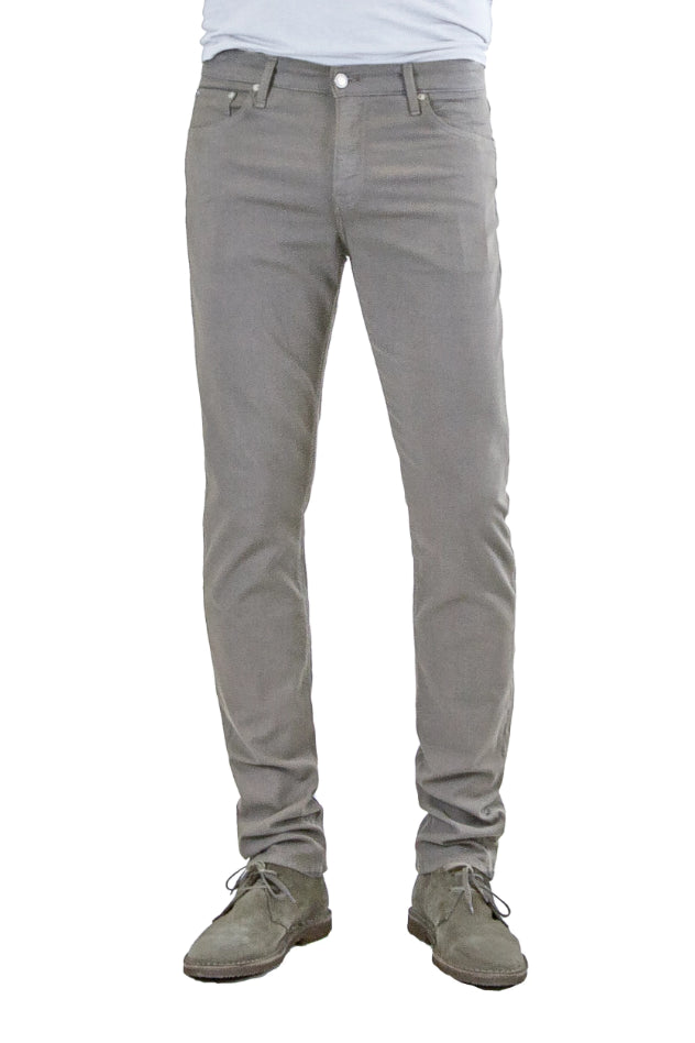 S.M.N Studio's Hunter in Taupe Men's Twill Pants - A slim fit comfort stretch twill pant in a darker taupe color 