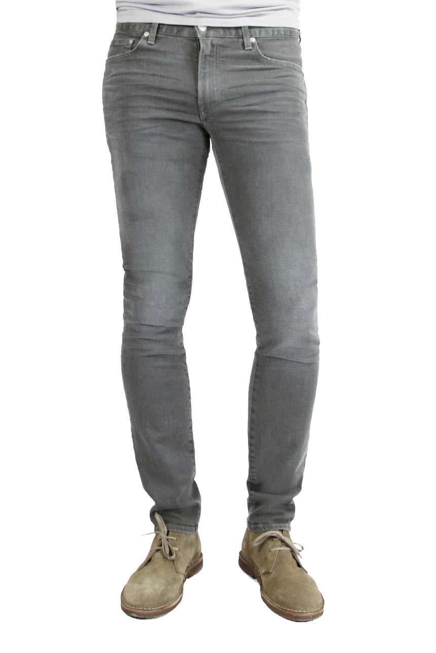 S.M.N Studio's Finn in Ashton Men's Jeans - Tapered slim Comfort Stretch Denim in grey