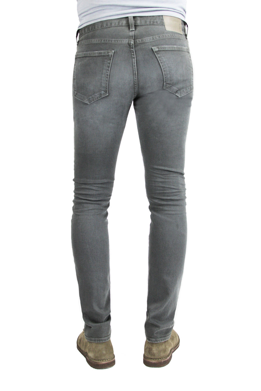 Back of S.M.N Studio's Finn in Ashton Men's Jeans - Tapered slim Comfort Stretch Denim in grey