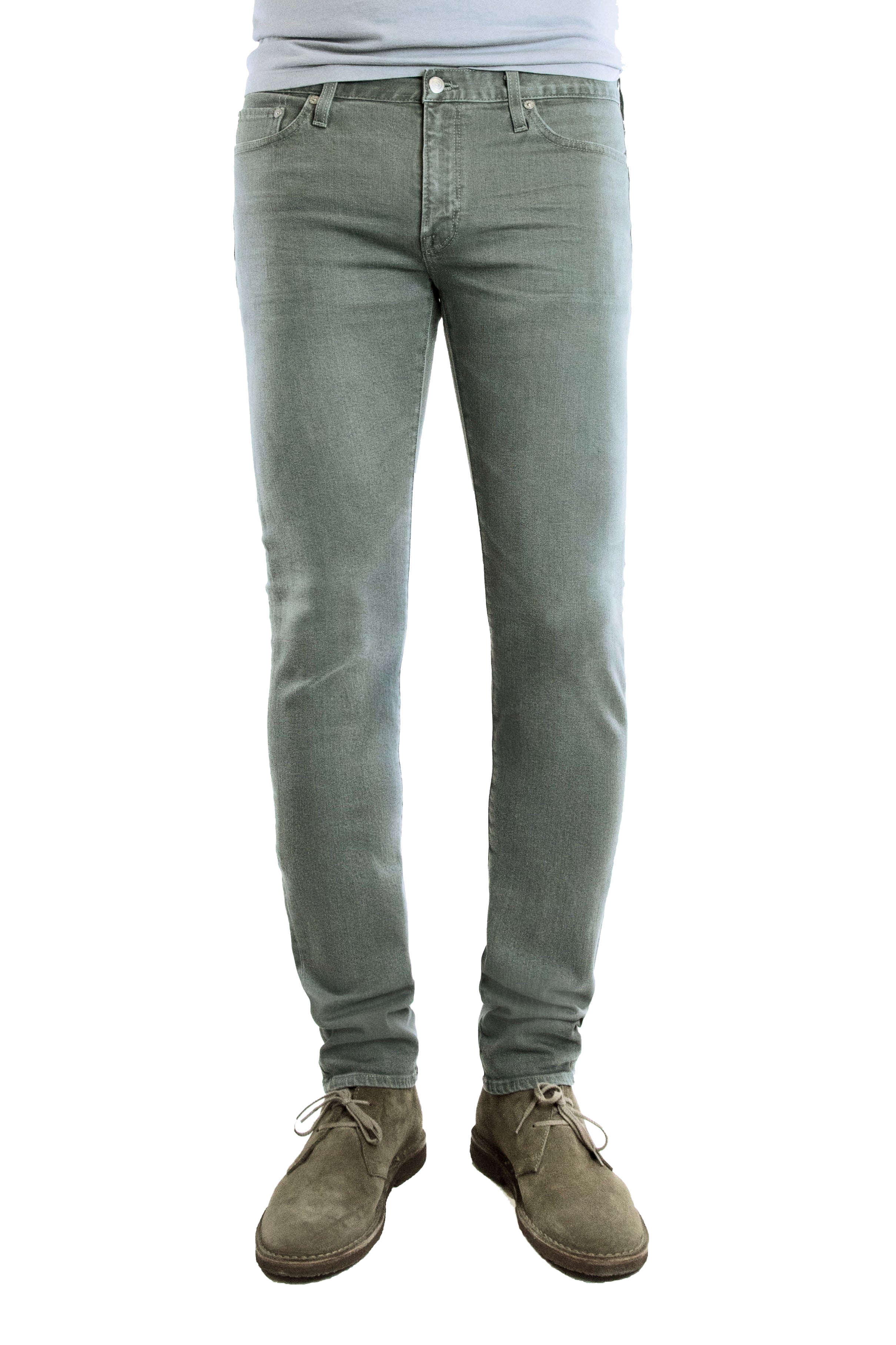 Finn in Jaden | Men's Tapered Slim Washed Sage Jeans | S.M.N