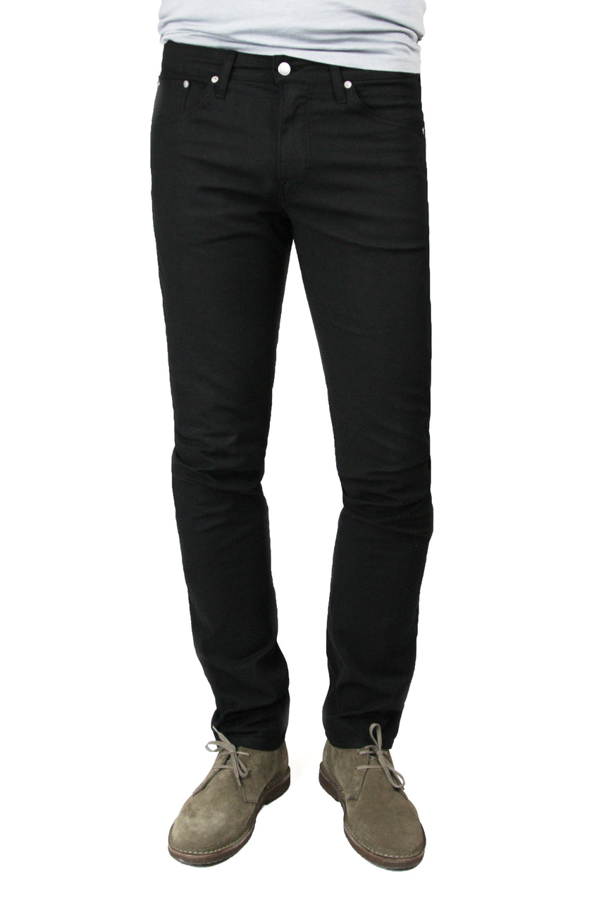 S.M.N Studio's Hunter in Black Men's Twill Pants - Slim comfort stretch twill pants dyed in black