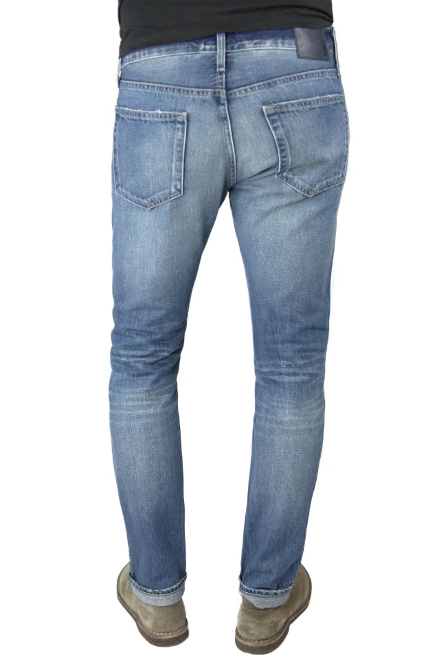 Hunter in Robin | Men's Slim Medium Washed Selvedge Jeans | S.M.N Studio